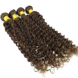 Deep Wave Bundles Human Hair 1/3/4 Bundles Brazilian Raw Hair Weave 1/3/4 Chocolate Brown Curly Bundles Hair Extensions