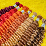 Wholesale 100% Deep Wave Human Hair Bulk for Boho Braids Raw Hair Extensions Deep Wave Bundles 12A Vietnamese Hair 30 inch