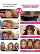 #4/27 Highlight Glueless Wig Human Hair Deep Wave BOB Wig Ready To Go 7x5 Glueless Wigs for Women curly Wigs Pre Plucked Wigs