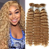 Wholesale 100% Deep Wave Human Hair Bulk for Boho Braids Raw Hair Extensions Deep Wave Bundles 12A Vietnamese Hair 30 inch