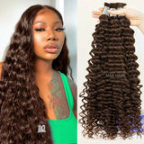 Wholesale 100% Deep Wave Human Hair Bulk for Boho Braids Raw Hair Extensions Deep Wave Bundles 12A Vietnamese Hair 30 inch