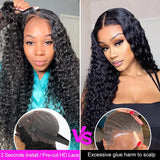 Glueless 5x5 Ready To Wear Deep Wave Hd Lace Clousure Wig Human Hair Pre Plucked 13x6 Hd Frontal Curly Brazilian Wigs For Women