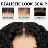 Short Bob Glueless Wigs Deep Wave Glueless Human Hair Ready To Wear 180% Pre Cut Lace 4x4 13x4 Culry Lace Front Human Hair Black