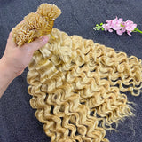 613 Flat Tip Hair Deep Wave 100% Human Vietnamese Bundles Extensiones Cabello Keratin K Tips Braiding Real Natural Fusion Hair