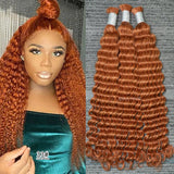 Wholesale 100% Deep Wave Human Hair Bulk for Boho Braids Raw Hair Extensions Deep Wave Bundles 12A Vietnamese Hair 30 inch