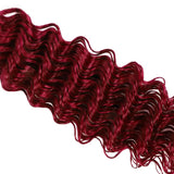 99J Burgundy Bundles Human Hair Deep Wave Bundles Human Hair Red Color Brazilian Hair 1/3 Bundles Virgin Hair Extensions 100G