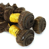 Deep Wave Bundles Human Hair 1/3/4 Bundles Brazilian Raw Hair Weave 1/3/4  Chocolate Brown Curly Bundles Hair Extensions