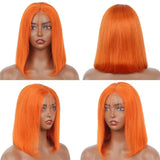 Straight Highlight Glueless Wigs Human Hair Ready To Wear 6X4 Lace Frontal Honey Blonde Short Bob Brazilian Human Hair Wig