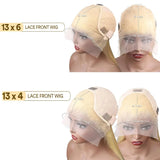 613 Hd Lace Frontal Wig 13x6 Body Wave Human Hair Wigs Brazilian 220 Density Pre Plucked Blonde transparent Lace Front Wig 30 In