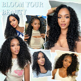 Deep Wave Crochet Human Hair Bundles Boho Braid Hair 100% Remy Pre-Separated Feather Invisible Crochet Hair Extensions For Women