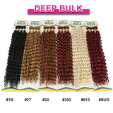 Julianna Deep Wave Synthetic Hair Bulk For Braiding Hair 20Inch Hair Bundles No Weft Natural Black Hair Extensions Wholesale