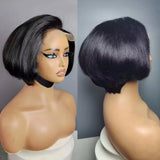 350 Density Human Hair Glueless Wigs 100% Human Hair Straight 4×4 High Density Wig Lace Frontal Wigs Pre Plucked Can Be Restyle