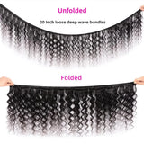 12A Human Hair Bundles Loose Deep Wave Bundles Human Hair 100% Brazilian Virgin Human Hair Extensions
