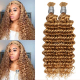 Wholesale 100% Deep Wave Human Hair Bulk for Boho Braids Raw Hair Extensions Deep Wave Bundles  12A Vietnamese Hair 30 inch