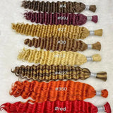 Wholesale 100% Deep Wave Human Hair Bulk for Boho Braids Raw Hair Extensions Deep Wave Bundles  12A Vietnamese Hair 30 inch