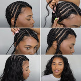 Deep Wave Crochet Human Hair Bundles Boho Braid Hair 100% Remy Pre-Separated Feather Invisible Crochet Hair Extensions For Women