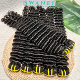 28 30 Inch Deep Wave Human Hair Bundles Unprocessed Weaving Raw Virgin Curly Hair Bundles Weave Extensions Deals For Woman