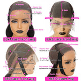 360 Full Lace Frontal Wig Fringe Straight Lace Front Wig Raw Human Hair Wigs With Bang Glueless Brazilian Wigs On Sale Clearance