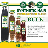 Julianna Deep Wave Synthetic Hair Bulk For Braiding Hair 20Inch Hair Bundles No Weft Natural Black Hair Extensions Wholesale