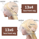 613 Hd Lace Frontal Wig 13X6 Blonde Curly Water Deep Wave Frontal Wig 13X4 Hd Lace Front Pre Plucked Human Hair Wigs 30 38 Inch