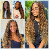 Water Wave Curly 100% Human Hair Bundles for Boho Braid No Weft Deep Wave Brazilian Virgin Hair Bulk for Braiding Extension