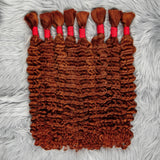 Bulk Human Hair for Boho Braiding Deep Wave Bulk for Boho Knotless Braids 100% Unprocessed Brazilian Virgin Hair Extensions