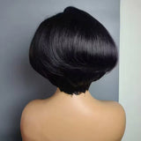 350 Density Human Hair Glueless Wigs 100% Human Hair Straight 4×4 High Density Wig Lace Frontal Wigs Pre Plucked Can Be Restyle